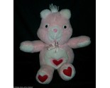 16&quot; VINTAGE OOAK HAND MADE PINK CARE BEARS HEART STUFFED ANIMAL PLUSH TO... - £26.01 GBP