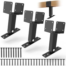 3Pcs Roof Riser Brackets Kit,Pergola Roof Riser Beam, Includes Screws - £61.71 GBP