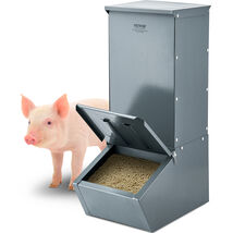 VEVOR Hog Feeder 2.2 Bushel Single-Door Steel Creep Feeder Farm 5 Pigs - $76.90
