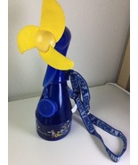 Walt Disney World Parks Misting Water Spray Bottle Fan w Lanyard Blue - £12.33 GBP