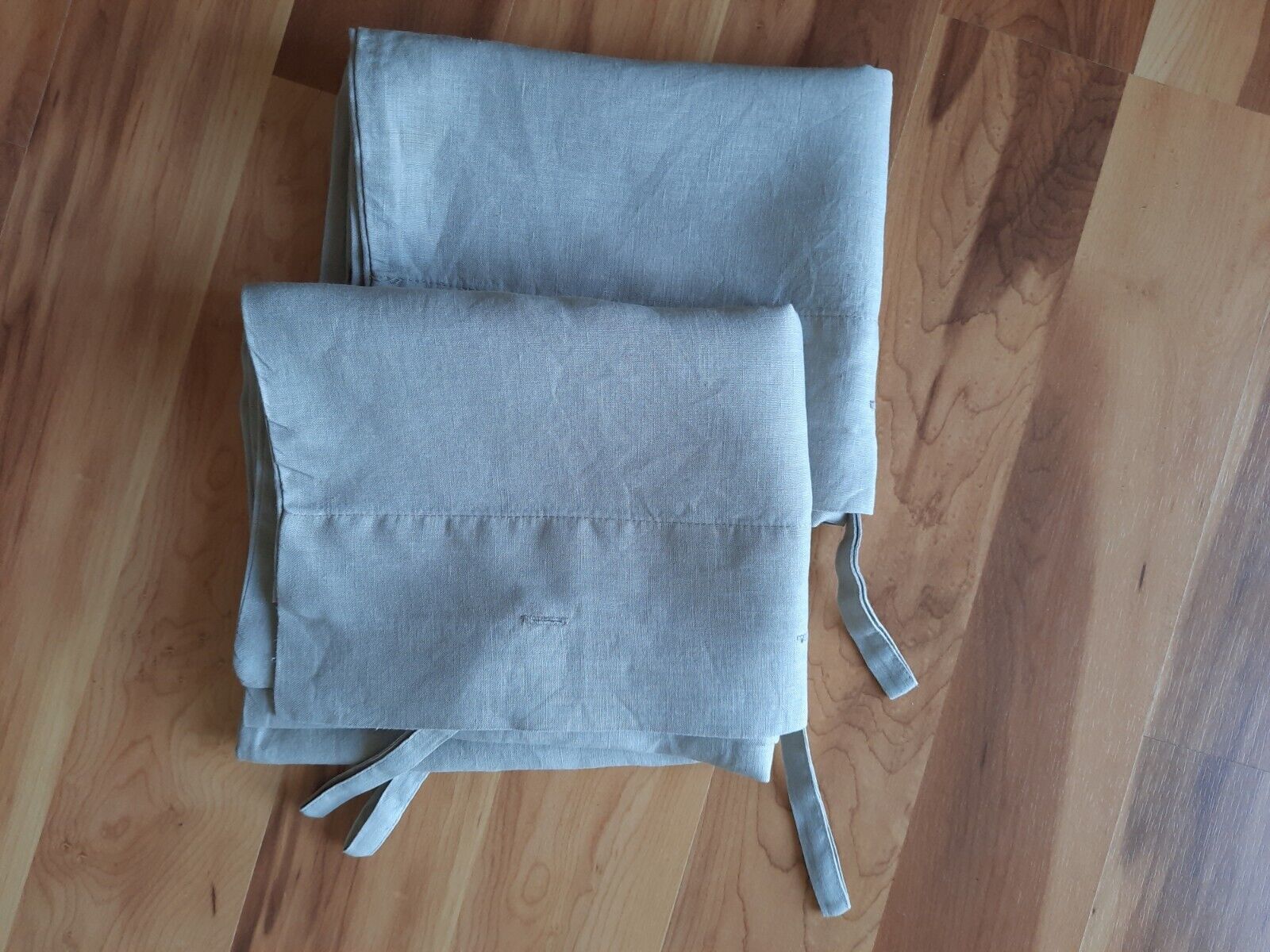 Primary image for Pair of IKEA Linblomma Standard Pillow Shams ~ 100% Linen with Ties