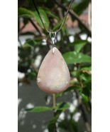 Authentic Pink Opal necklace with sterling silver bail - $434.22 MXN+