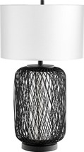 Table Lamp CYAN DESIGN NEXUS Transitional 2-Light Pewter Linen Shade Bamboo - $554.00
