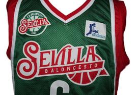 Kristaps Porzingis #6 Sevilla Baloncesto Basketball Jersey New Green Any Size image 4
