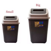 2 Pcs Lava Swing Trash Can Garbage Indoor Home Kitchen Plastic Waste Dustbin - £15.90 GBP+