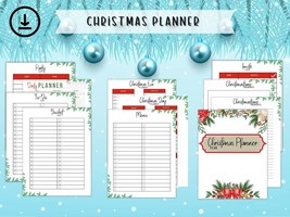 Christmas Planner Printable - Holiday Organizer - Budget Tracker - Gift ... - $12.99