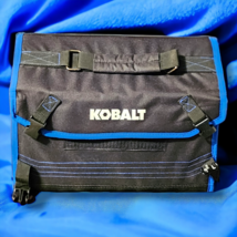 Kobalt Folding Tool Bag Utility Organizer Case Multi Pocket Blue Canvas - $27.79