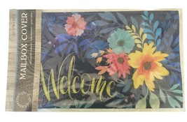 Welcome Pretty Flower Magnetic Fit Standard Mailbox Cover Beach Summer S... - £34.85 GBP