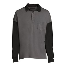 No Boundaries Men&#39;s Colorblocked Polo Shirt, Charcoal Sky Size XL(46-48) - $19.79