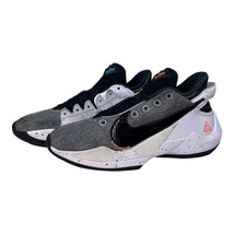 Nike Freak 2 White w/ Gray Denim Boys Basketball Shoes Size 5Y NO LACES 5 Youth - £29.23 GBP