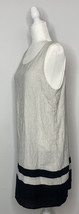 Doe Rae L Women’s Sleeveless Black White Striped Knee Length Dress NWT! i9 - £13.87 GBP