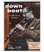 Down Beat Magazine Pee Wee Russel Reminisces Bill Perkins Reeds - $19.79