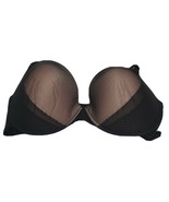 Secret Treasures Under Wire Bra Women 40DDD Black Beige Sheer Back - £14.87 GBP