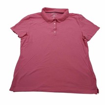 Lee Shirt Womens XL Pink Polo Chest Button Short Sleeve Riders Collared - £19.46 GBP