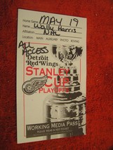 Nhl 1996 Detroit Red Wings Stanley Cup Playoff All Access Working Media Pass - £12.02 GBP