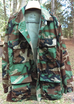 US Army Military Combat Woodland Camouflage Hot Weather Coat Size X-Small-Regula - £22.37 GBP