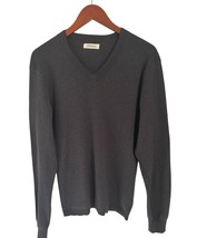Inhabit Women’s Med Gray V-Neck Knit Sweater Cotton Blend - $24.74