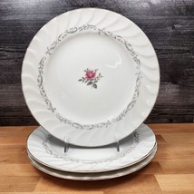 Royal Swirl Dinner Plate Set of 3 10&quot; Floral Ceramic by Fine China of Japan - £22.41 GBP