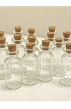 *Miniature Glass Cork Lid Bottles -7 Pack Mini Glass Containers Crafter&#39;... - £8.04 GBP