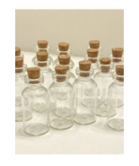 *Miniature Glass Cork Lid Bottles -7 Pack Mini Glass Containers Crafter&#39;... - £7.89 GBP