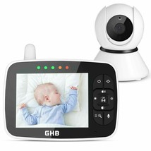 GHB 3.5&quot; Night Vision Baby Monitor &amp; Zoom Camera w/2 Way Talk &amp; Remote Pan-Tilt - £53.11 GBP