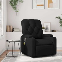 vidaXL Massage Recliner Chair Black Faux leather, metal, plywood Standard - $8,537.43 MXN