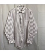 Vintage Sears Roebuck &amp; Co. Button Up Dress Shirt Mens 16 34/35 White Mu... - £6.22 GBP