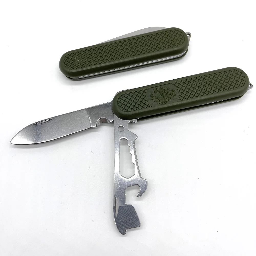 6 In 1 Outdoor Tools Knife Camping Hiking Stainless Steel Multifunction EDC - £15.76 GBP