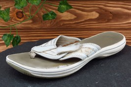 Clarks Size 7 M White Flip Flop Synthetic Women Sandal Shoes - £15.44 GBP