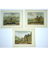 Spain, El Escorial, Madrid, lot with 3 views P. van der Aa, 1707 - $98.94