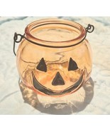 Glass Decorative Pumpkin Gothic Halloween Candle Holder, Spooky, Fun, Ki... - $279.59 MXN