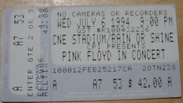 PINK FLOYD 1994 Ticket Stub CNE Stadium TORONTO CPI Presents JULY 6 - $20.00