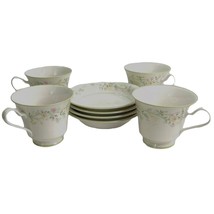 Vintage Noritake Tea Cup &amp; Fruit Saucer Bowls 7211 Hand Painted Cortege Pattern - £37.34 GBP