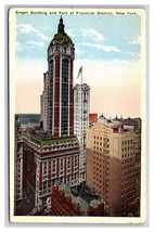 Singer Building New York City Ny Nyc Unp Wb Postcard N23 - £2.26 GBP