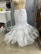 White Hoopless Cocktail Mermaid Fishtail Petticoat Slip Medium - $11.30