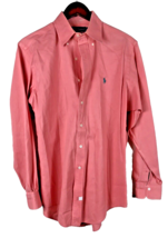 Ralph Lauren Shirt Size Medium Mens Button Down Pink Blue Polo Pony Long... - £29.62 GBP