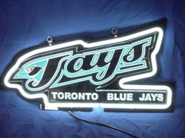 Toronto Blue Jays 3D Beer Bar White Beer Bar Neon Light Sign 11&quot;x8&quot; High... - £53.94 GBP