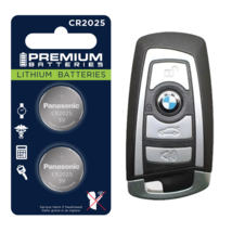 BMW Keyfob Replacement Battery Panasonic CR2025 Lithium Coin Cell (2 Pack) - $5.16