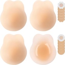 Ultra-Thin Sticky Bra 2 Pairs, Adhesive Invisible Push Up Bras (Cup D/D+) - £12.98 GBP