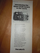 The Leica CL Camera Smallest Camera Print Magazine Ad 1975 - $3.99