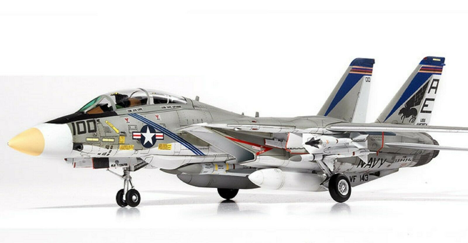 Academy 12563 USN F-14A VF-143 Pukin Dogs Plamodel Plastic Hobby Model Airplane - $62.92