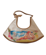 Cute Beach Scene Watercolor Style Faux Leather Handbag Purse by Bluestem - $16.78