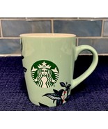 Starbucks 2021 10oz Mint Green Floral Mermaid Logo Ceramic Coffee Tea Mu... - $303.16 MXN