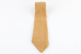 Vintage 60s 70s Mid Century Modern MCM Checkered Wide Neck Tie Dress Tie Beige - £19.31 GBP