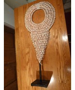 v619-3 Gorgeous Papua New Guinea pink white curly Shell 36&quot; Necklace wit... - $917.22