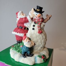 VTG Dept.18 Santa Snowman &amp; Elves Figurine CHRISTMAS HOLIDAY SANTA Colle... - £15.05 GBP