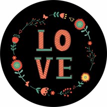 Love with Floral 2 Spare Tire Cover ANY Size, ANY Vehicle, Camper, RV - £89.48 GBP