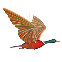 Duck Mallard Flying Mobile Wood Colombia Fair Trade New - $54.40