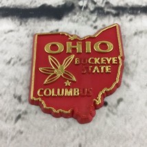 Ohio The Buckeye State Refrigerator Magnet Red Rubber US States  - £4.65 GBP