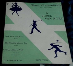 The Ice Skater’s Frolic, Isabel Van Nort, 1944 Old Sheet Music - £4.74 GBP